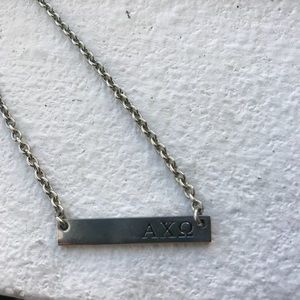 Alpha Chi Omega Bar Necklace